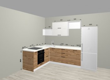 Угловой кухонный гарнитур Санвут 1516х2100 мм в Югорске - yugorsk.mebel-e96.ru