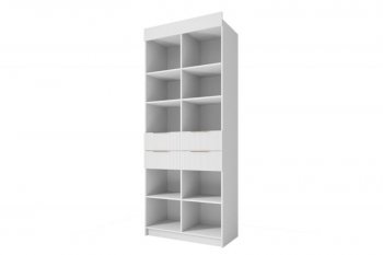 Стеллаж Лавис с ящиками СД 900.1/2 белый софт (ДСВ) в Югорске - yugorsk.mebel-e96.ru