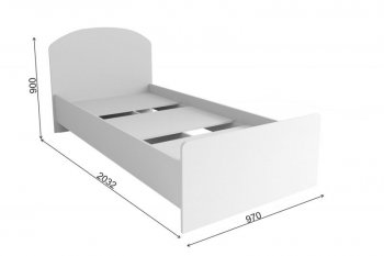 Кровать Лавис КРД 900.1 белый софт (ДСВ) в Югорске - yugorsk.mebel-e96.ru