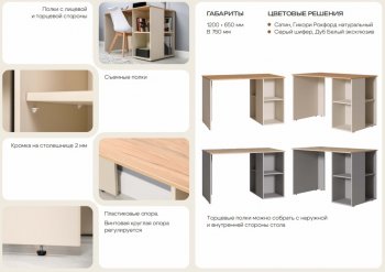 Стол письменный Лайт 12.163. серый (Моби) в Югорске - yugorsk.mebel-e96.ru
