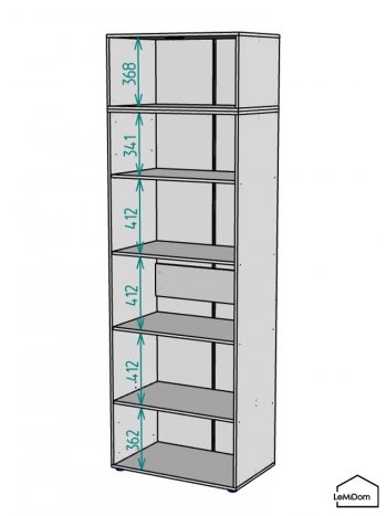 Шкаф с антресолью 800 мм Linnea MHR-2A-2 2450х800х510 (Графит-М 11.1.25) в Югорске - yugorsk.mebel-e96.ru