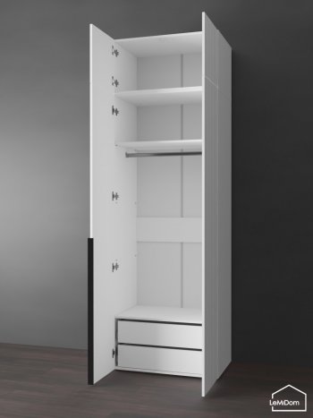 Шкаф с антресолью 800 мм Linnea MHR-2A-3 2450х800х510 (Белый-М 11.1.2) в Югорске - yugorsk.mebel-e96.ru