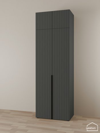 Шкаф с антресолью 800 мм Linnea MHR-2A-3 2450х800х510 (Графит-М 11.1.25) в Югорске - yugorsk.mebel-e96.ru