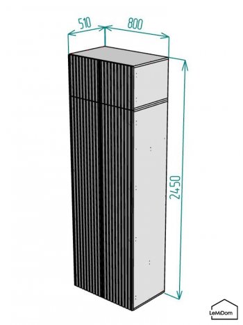 Шкаф с антресолью 800 мм Linnea MHR-2A-4 2450х800х510 (Белый-М 11.1.2) в Югорске - yugorsk.mebel-e96.ru