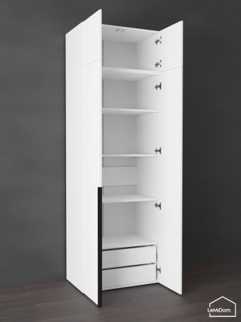 Шкаф с антресолью 800 мм Linnea MHR-2A-4 2450х800х510 (Белый-М 11.1.1) в Югорске - yugorsk.mebel-e96.ru