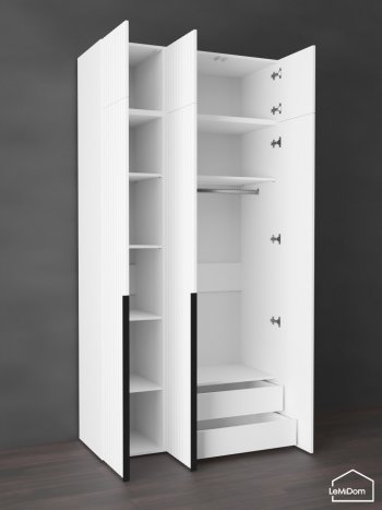 Шкаф с антресолью 1200 мм Linnea MHR-3A-2 2450х1200х510 (Белый-М 11.1.2) в Югорске - yugorsk.mebel-e96.ru