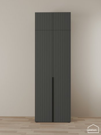 Шкаф с антресолью 800 мм Linnea MHR-2A-1 2450х800х510 (Графит-М 11.1.25) в Югорске - yugorsk.mebel-e96.ru