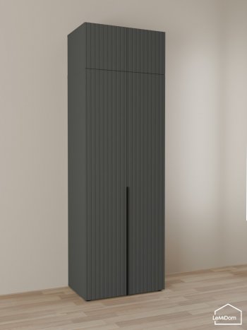 Шкаф с антресолью 800 мм Linnea MHR-2A-1 2450х800х510 (Графит-М 11.1.25) в Югорске - yugorsk.mebel-e96.ru