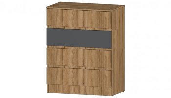 Комод 4 ящика Ленора вотан/Графит (Лин) в Югорске - yugorsk.mebel-e96.ru