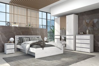 Спальный гарнитур Лиана графит, модульный (Зарон) в Югорске - yugorsk.mebel-e96.ru