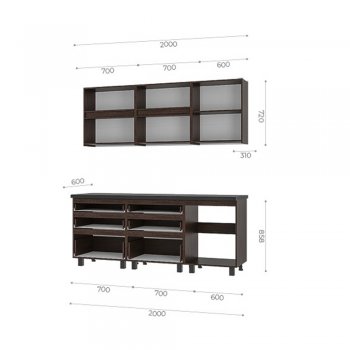 Кухонный гарнитур Лофт 2000 мм (БТС) в Югорске - yugorsk.mebel-e96.ru
