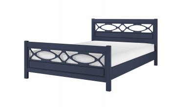 Кровать из массива Лоренса Темный лазурный (БМ) в Югорске - yugorsk.mebel-e96.ru