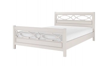 Кровать из массива Лоренса льняной (БМ) в Югорске - yugorsk.mebel-e96.ru