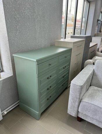 Комод 8 ящиков Лорето, зеленый самшит (БМ) в Югорске - yugorsk.mebel-e96.ru