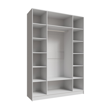 Шкаф Мадрид 1600 мм с зеркалом белый (Текс) в Югорске - yugorsk.mebel-e96.ru