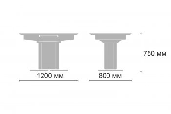 Стол раздвижной МАДРИД В1 1200/1600 Мрамор белый (Вудман) в Югорске - yugorsk.mebel-e96.ru