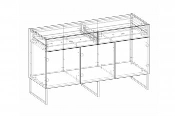 Комодино Марсель белый (Кураж) в Югорске - yugorsk.mebel-e96.ru