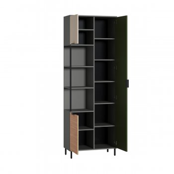 Шкаф комбинированный Марвэл 13.22 сер (Моби) в Югорске - yugorsk.mebel-e96.ru