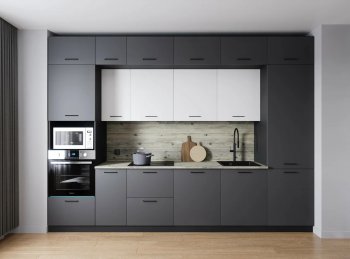 Кухонный гарнитур Меренга 3400 мм МДФ (Санвут) в Югорске - yugorsk.mebel-e96.ru