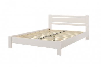 Кровать из массива Милс льняной (БМ) в Югорске - yugorsk.mebel-e96.ru