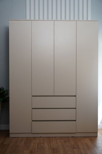 Шкаф распашной Мори 1600 мм сатин (ДСВ) в Югорске - yugorsk.mebel-e96.ru