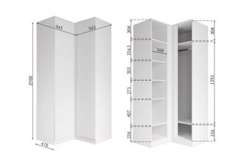 Угловой шкаф Мори графит (ДСВ) в Югорске - yugorsk.mebel-e96.ru