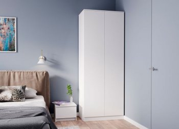Шкаф двустворчатый Мори МШ800.1 белый (ДСВ) в Югорске - yugorsk.mebel-e96.ru