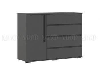 Комод 1 дверь 4 ящика (1200) Норд, графит (Миф) в Югорске - yugorsk.mebel-e96.ru