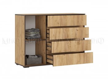 Комод 1 дверь 4 ящика (1200) Норд, дуб крафт (Миф) в Югорске - yugorsk.mebel-e96.ru
