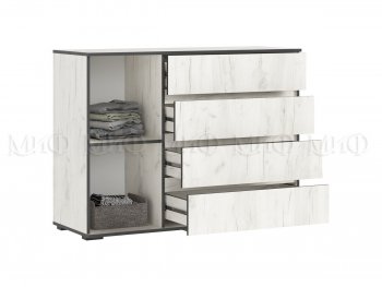 Комод 1 дверь 4 ящика (1200) Норд, крафт белый (Миф) в Югорске - yugorsk.mebel-e96.ru