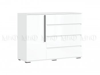Комод 1 дверь 4 ящика (1200) Норд,  белый (Миф) в Югорске - yugorsk.mebel-e96.ru