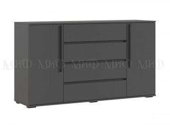 Комод 2 двери 4 ящика (1600) Норд, графит (Миф) в Югорске - yugorsk.mebel-e96.ru
