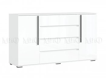 Комод 2 двери 4 ящика (1600) Норд, белый (Миф) в Югорске - yugorsk.mebel-e96.ru