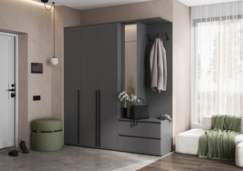 Прихожая Норд+Шкаф 1200, графит (Миф) в Югорске - yugorsk.mebel-e96.ru