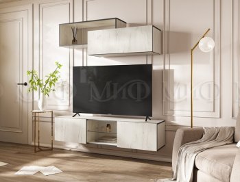 Стенка Норд-1 дуб крафт белый (Миф) в Югорске - yugorsk.mebel-e96.ru