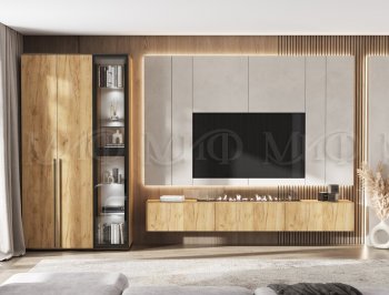 Стенка Норд дуб крафт (Миф) в Югорске - yugorsk.mebel-e96.ru