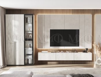 Стенка Норд крафт белый (Миф) в Югорске - yugorsk.mebel-e96.ru