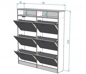 Обувница W17 (ДМ) в Югорске - yugorsk.mebel-e96.ru