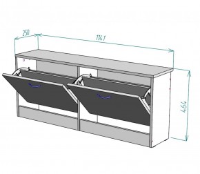 Обувница W19 (ЯАС) в Югорске - yugorsk.mebel-e96.ru