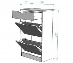 Обувница W22 (ДМ) в Югорске - yugorsk.mebel-e96.ru