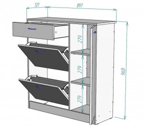 Обувница W35 (Белый) в Югорске - yugorsk.mebel-e96.ru