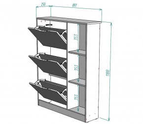 Обувница W38 (ДМ) в Югорске - yugorsk.mebel-e96.ru