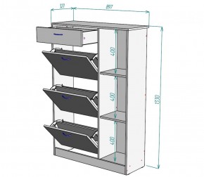 Обувница W41 (ЯАС) в Югорске - yugorsk.mebel-e96.ru