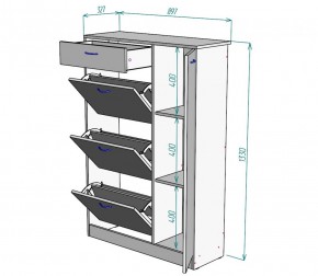 Обувница W43 (ЯАС) в Югорске - yugorsk.mebel-e96.ru