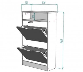 Обувница W6 (ДСС) в Югорске - yugorsk.mebel-e96.ru