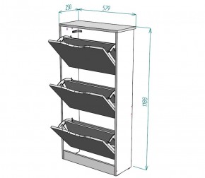 Обувница W8 (ДМ) в Югорске - yugorsk.mebel-e96.ru