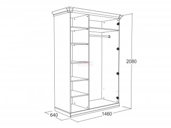 Шкаф 1500 мм Ольга-18 в Югорске - yugorsk.mebel-e96.ru