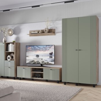 Тумба под ТВ Олива ТБ-09 эвкалипт софт (БТС) в Югорске - yugorsk.mebel-e96.ru