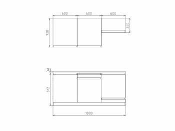 Кухонный гарнитур 1800 мм Ольвия-8 (Росток) в Югорске - yugorsk.mebel-e96.ru
