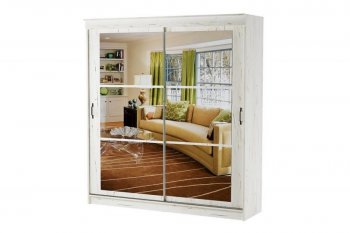 Шкаф-купе 1800 мм Орион крафт белый(Памир) в Югорске - yugorsk.mebel-e96.ru